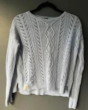 Polo Ralph Lauren Light Blue Knit Sweater - Size XL thumbnail 1