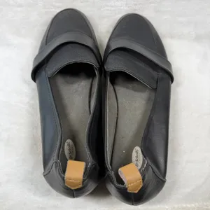 Dr Scholls Womens Black Textured Faux Leather Platform Slip On Loafers Size 11W thumbnail 7