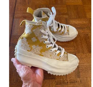 Converse Run Star high top sneaker size women 5 thumbnail 1