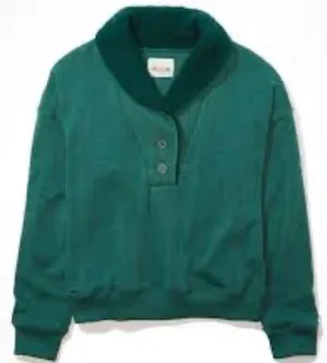 American Eagle Sherpa Anorak Sweatshirt medium  thumbnail 1