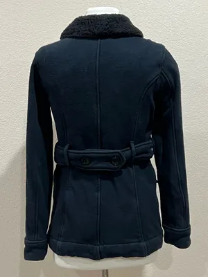 OBEY Black Fleece Peacoat Jacket Size Medium thumbnail 4