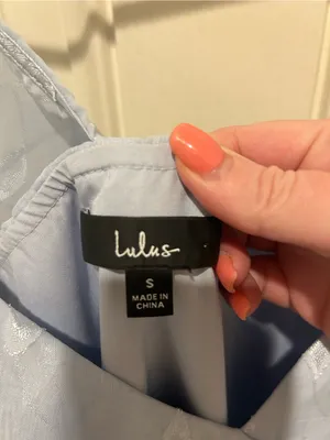 Lulu's Pale Blue Floral High-Low Ruffle Wrap Dress thumbnail 5