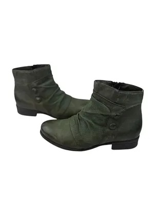 *Miz Mooz Sallie Ankle Boots Womens Size 40 Green Leather Comfort Casual Classic thumbnail 8