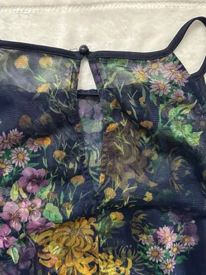 Lovely Grace Floral Tiered Maxi Dress Blue Size 3X Sleeveless Mesh Overlay Boho thumbnail 11