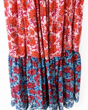 918 Angie XL Floral Patchwork Boho Midi Dress thumbnail 3