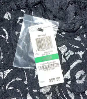 International Concepts Black Lace Peplum Blouse.Buttons thumbnail 9