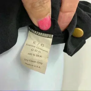 Karina Grimaldi Antonella Black Silk Halter‎ Top thumbnail 7