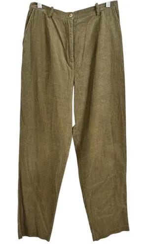 Pendleton Vintage Olive Green Straight Leg Corduroy High Rise Pants Women’s 10 thumbnail 1