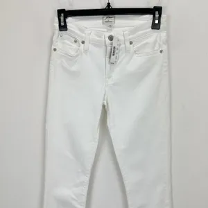 J.Crew 8" Toothpick Jean White Skinny Stretch Classic Denim Womens US 24 NWT thumbnail 3