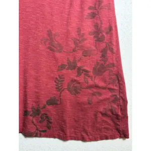 Horny Toad Toad&Co XS Red Floral Tencel Organic Cotton A-Line Dress 3/4 Sleeve thumbnail 4