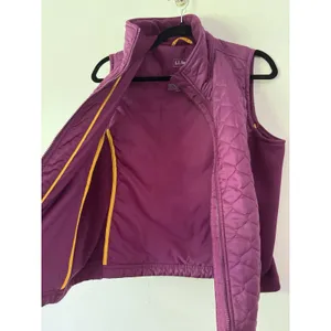 L.L Bean Purple Quilted Full Zip Vest Women’s Size Medium thumbnail 3
