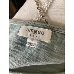 Umgee USA Womens Sage Green‎ Slub Knit Fringe Trim Tunic Top B0012 Size Small thumbnail 4