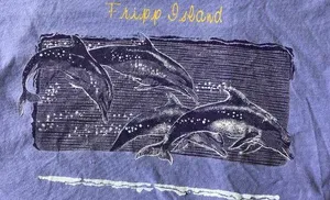 Fripp Island SC T Shirt Dolphins Ocean Vintage 90s thumbnail 2