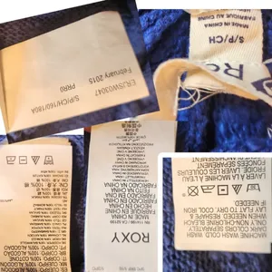 Roxy Lightweight Colbat Blue Knit Hoodie Size Small thumbnail 3