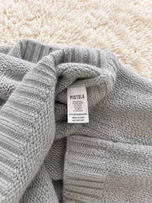 PISTOLA Carlen Alpaca Mock Neck Sweater – Light Heather Grey – M thumbnail 7