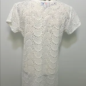 White Eyelet Swim Cover thumbnail 5
