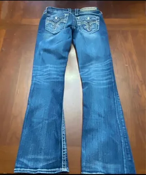 Rock Revival Bliss Dark Indigo Bootcut Jeans are a size 27. thumbnail 11