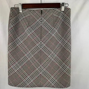 White House Black Market Ladies Mini Skirt Sz 00 Plaid Straight Career thumbnail 3