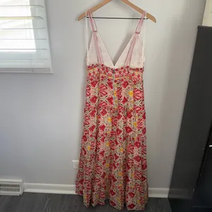 Alice + Olivia 10 Karolina Maxi Dress Braided Strap Tiered Ruffle Ikat Print‎ thumbnail 5