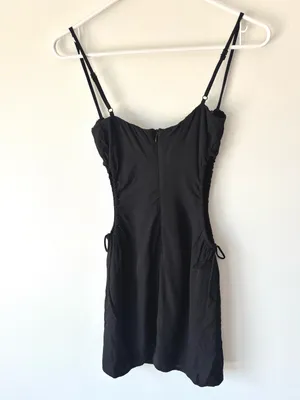 Princess Polly Hazel Cut Out Mini Dress Black Ruched Lace Bodice Whimsigoth thumbnail 12