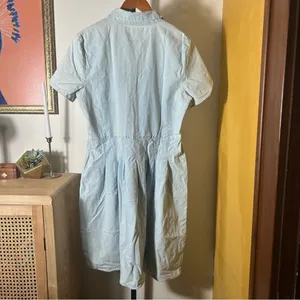 Lauren Ralph Lauren Denim Button Up Dress Light Blue 100% Cotton $139‎ Size 14 thumbnail 5