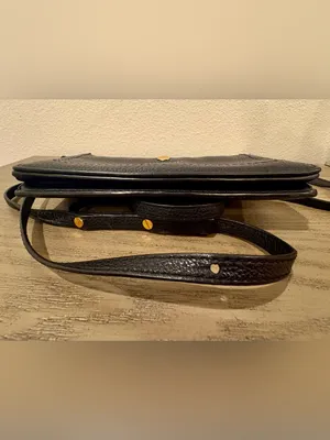 Marc Jacobs Black Pebbled Leather Crossbody Wallet with Removable Snap thumbnail 9