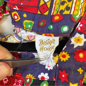 Vintage 60s bandana patchwork print tie-back apron top by Design House thumbnail 9