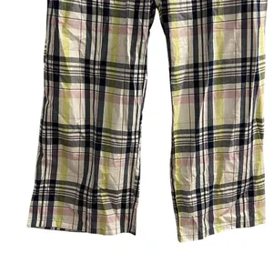Tommy Hilfiger Womens Plaid‎ Pajama Pants Multicolor Pink Yellow Size L thumbnail 3