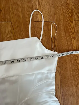 Zara satin effect corset dress in white thumbnail 6