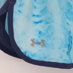Under Armour Shorts Womens SM HeatGear Fitted Blue Tie Dye Athletic Good thumbnail 4