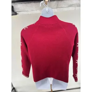 Eddie Bauer Sport Snowflake Full Zip Sweater Jacket XL Red thumbnail 13