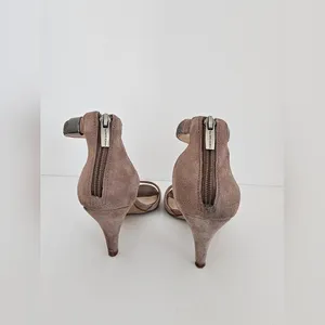Vince Camuto Suede Rhinestone Ankle Strap Sandals – Taupe – Size 8 thumbnail 3