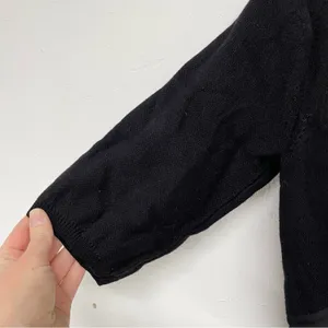 Anthropologie Field Flower Black Short Sleeve Lace Trim Sweater Womens S Y2K thumbnail 4