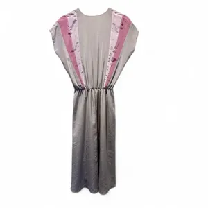 L.T.D. by Roberta Satin Slip Dress Pink & Taupe Deep V Draped‎ Waist Vintage Y2K thumbnail 2