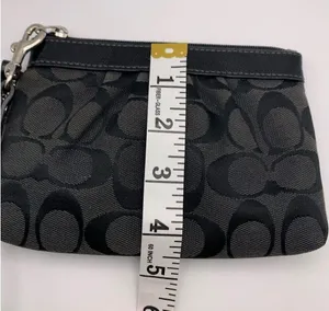 COACH Black Signature Canvas Wristlet thumbnail 6