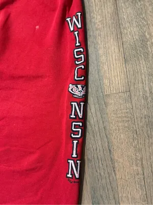 Wisconsin Badgers Vintage Red Jogger Pants Size Medium thumbnail 2