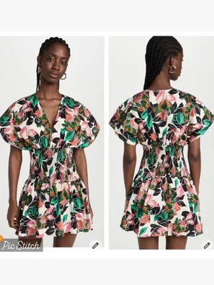 Misa Los Angeles The Della Dress In White Multi thumbnail 2
