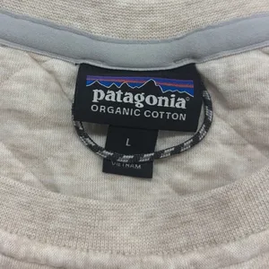 Patagonia Womens Organic Cotton Quilt Crewneck Sweatshirt Oatmeal Heather Large thumbnail 6