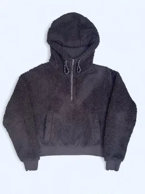 Lululemon Oh So Sherpa Half Zip Sweatshirt black minimalist cozy cabin outdoor 6 thumbnail 4
