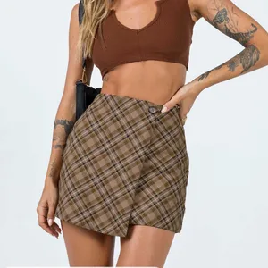 Princess Polly Brown Plaid Mini Skirt*NEW‎ thumbnail 5
