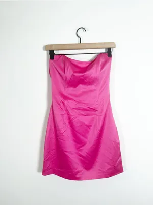Elliatt Emani Dress Fuchsia Pink Strapless Mini Extra Small thumbnail 6