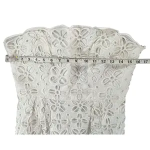 Milly New York Emalina Dress 10 White Floral‎ Eyelet Strapless Lined Chic Modern thumbnail 7