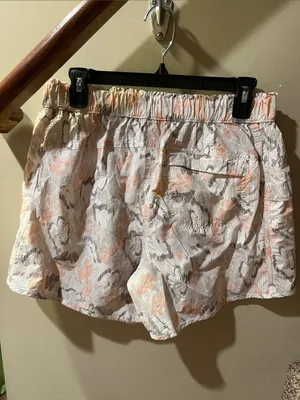 FP Movement by Free People Peach & Gray Floral Lightweight Athletic Shorts thumbnail 3