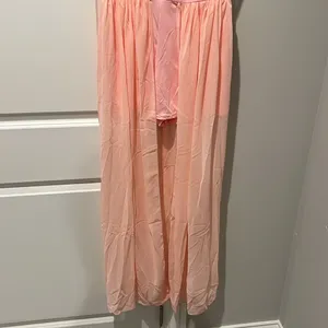 Elegant Floral Embroidered Dress - Pink thumbnail 2