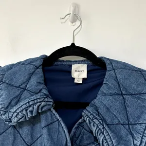 Maeve Anthropologie Hazel Quilted Chambray Cottagecore Farmhouse Jacket Size S thumbnail 3