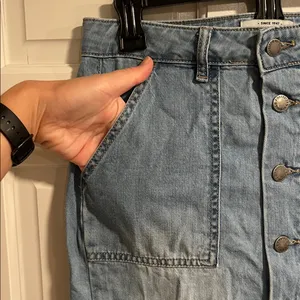 Wrangler Denim Button Front Midi Skirt Size 2 (Runs Large Fits More 4-6) thumbnail 5
