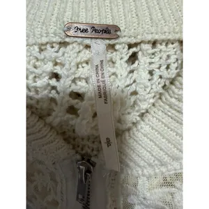 Free People‎ Sun Storm Bomber Jacket Ivory Women's Size Small thumbnail 9