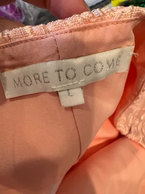 Revolve More to Come Pink Brocade Mini Skirt Strapless Top Set L Floral lined thumbnail 7