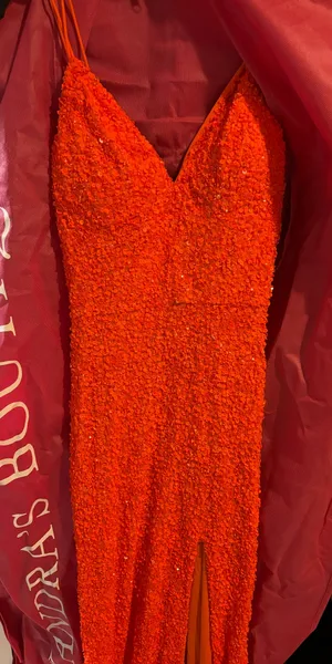 orange sequin prom dress jovani thumbnail 1