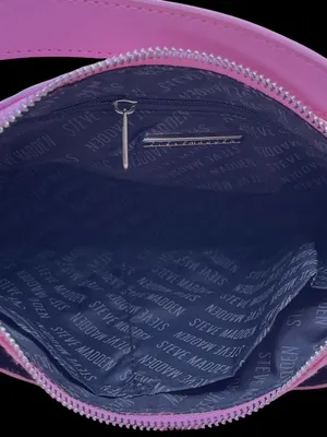 Steve Madden Pink Baguette Shoulder Bag Logo Print NWT thumbnail 7